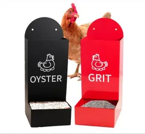 Metal Automatic Chicken Grit & Oyster Shell Feeder – Poultry Coop Feeding Accessory