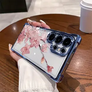 Peach blossom for Samsung phone cases S24/S24 Plus/S24 Ultra/S24 FE/Samsung S23/Samsung S23+/Samsung S23 Ultra/M23/M33m/53 fashion high-quality protective Mobile phone shell NOTE20/NOTE20 Ultra/A34/A35/A42/A52/A73/A53/A55 Cellphone Smartphone