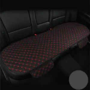 Luxury Back Car Seat Cover Anti Slip Linen Rear Seat Covers Easy to Install Bottom Seat Covers for Cars Truck SUV  Seat Covers with Storage Pocket Bottom Auto Seat Cushion Pad Mat for Most Vehicles