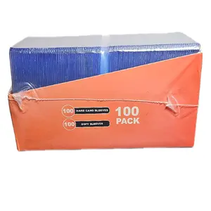 200 Pack Sleeves Toploaders - 100 Hard Card Sleeves & 100 Soft Sleeves for Collectible Trading Cards