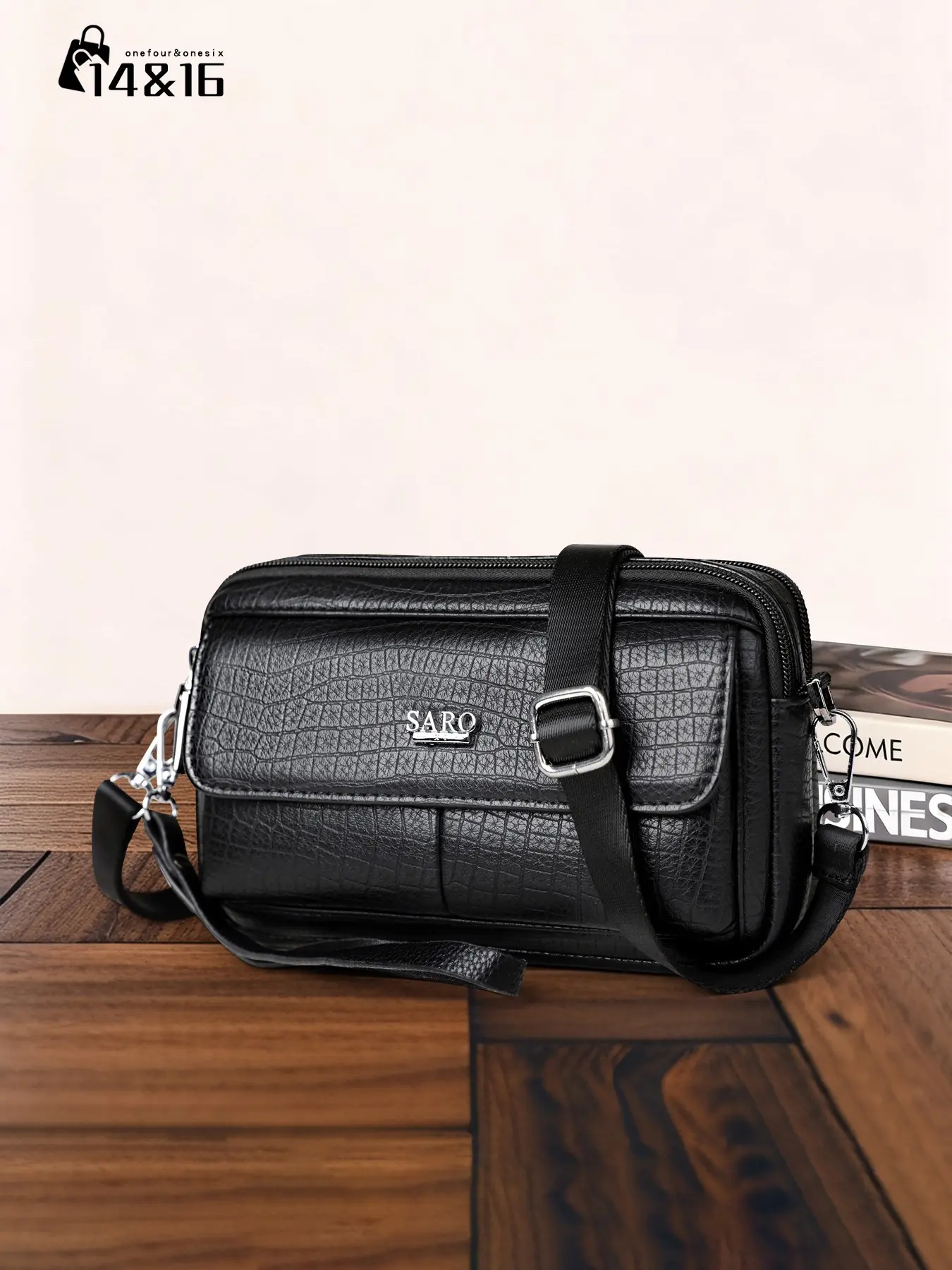 Men's Crossbody Bag, PU Leather Shoulder Bag, Multi-Functional Commuter Bag, Casual Style, and Options, Perfect Gift for Men, Zipper Crossbody Bag, Casual Crossbody Bags, Stylish Crossbody