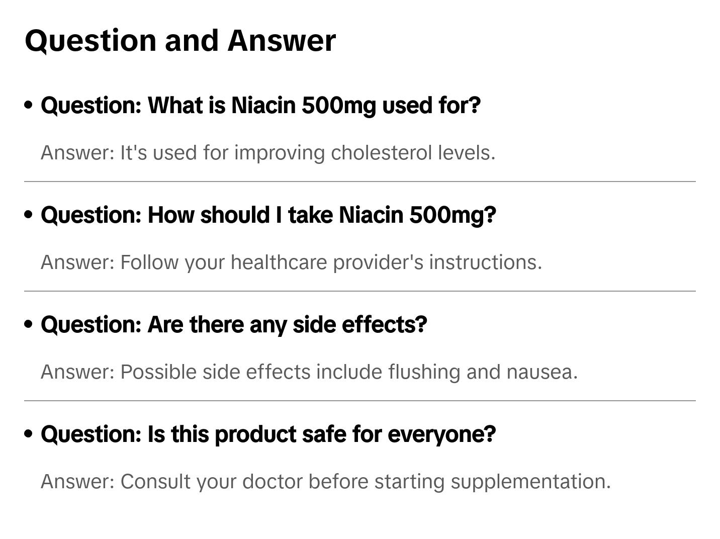 Niacin 500mg