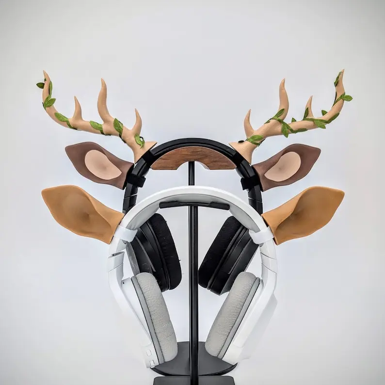 Deer Ears Headphone Attachment | Doe Ears Headset Accessories | Fawn Cosplay Ears