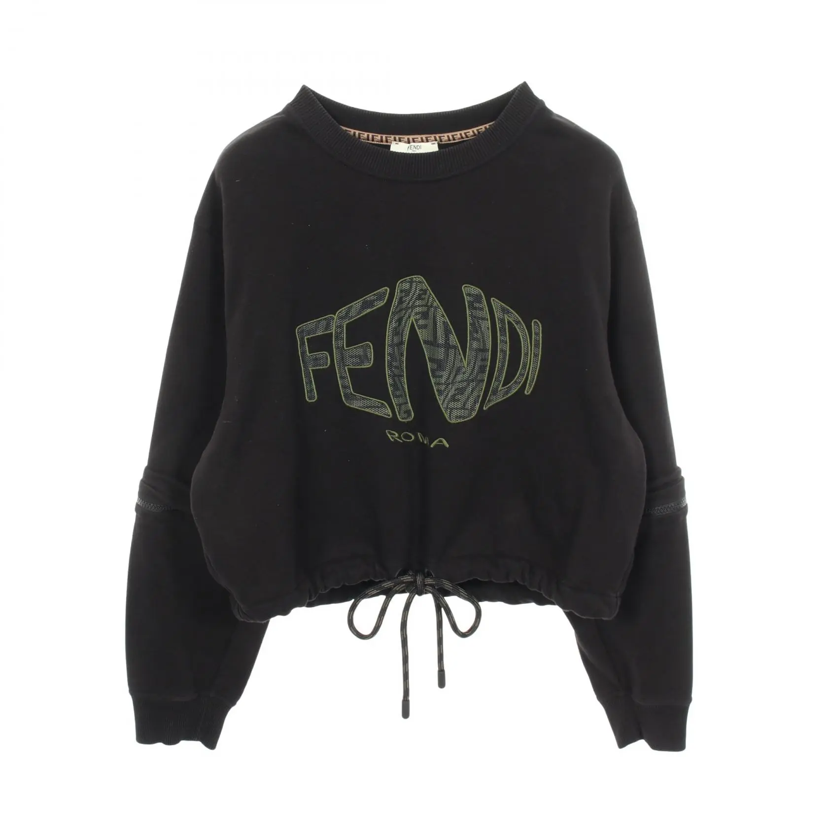 Pre-owned FENDI Cotton Small Leather Goods Fisheye Sweatshirt 2307262101219831756