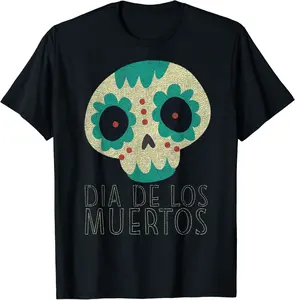 Cute Sugar Skull Head Day Of The Dead Mariachi Gift T-Shirt - Ronniemu Shop 72B08KMWPHGH