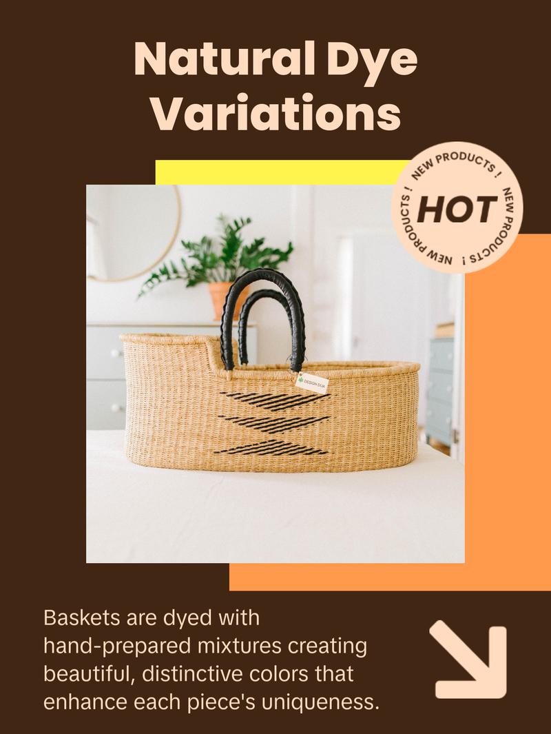 Signature Bilia Bassinet- Collection: Midnight Diamond - Perfect for Newborn Baby, Baby shower gift