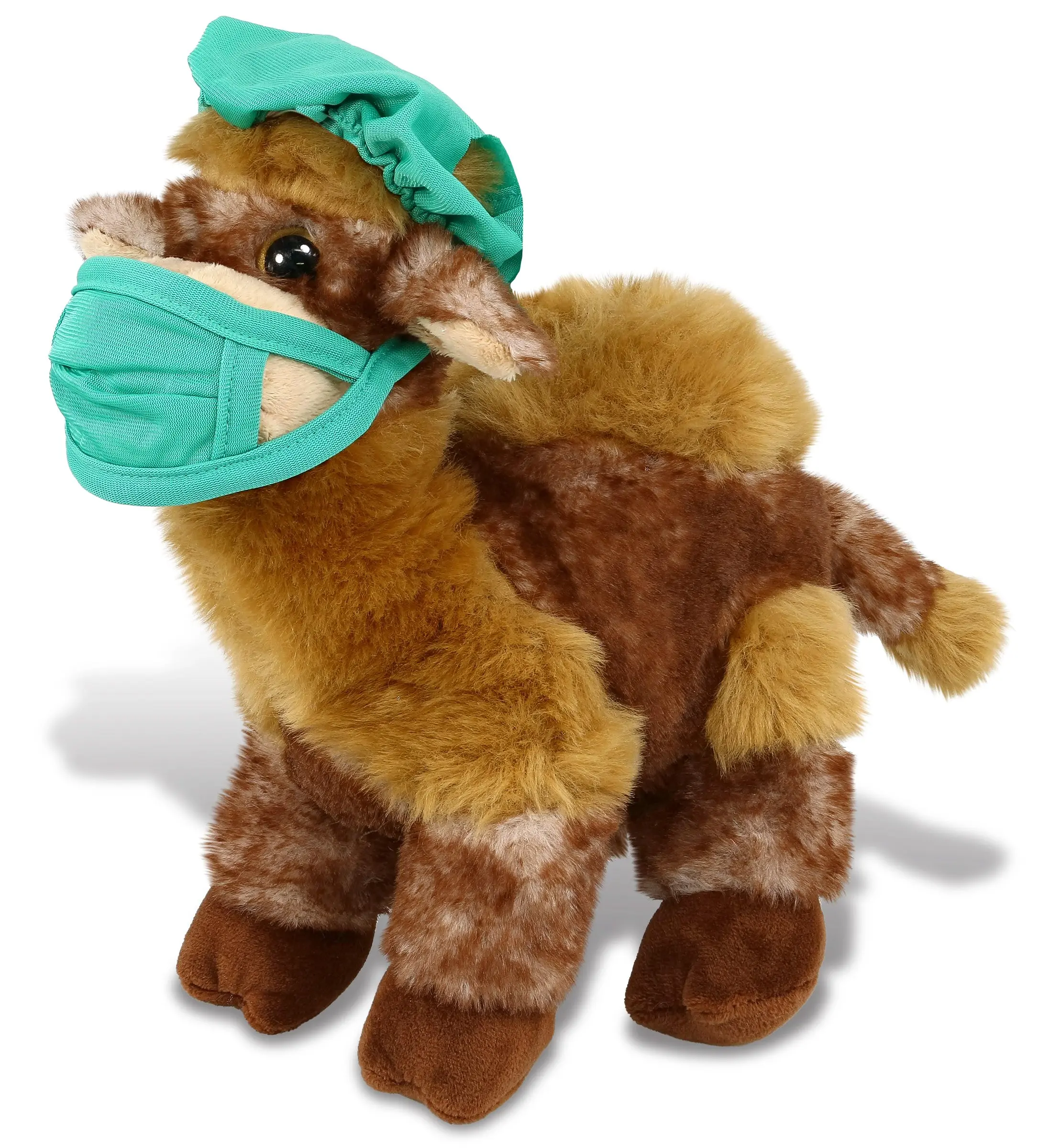 DOLLIBU Fluffy Polyester Stuffed Camel Toy - Super Soft Fabric with 1 Doctor's Uniform, Medical Theme, Doctor Costume for Pretend Play, Toddler Gifts, Gifts for Kids, Medical Play