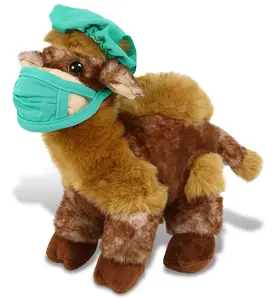 DOLLIBU Fluffy Stuffed Toys - Super Soft Polyester Fabric Doctor Camel Stuffed Animal with Doctor Dress, Medical Theme