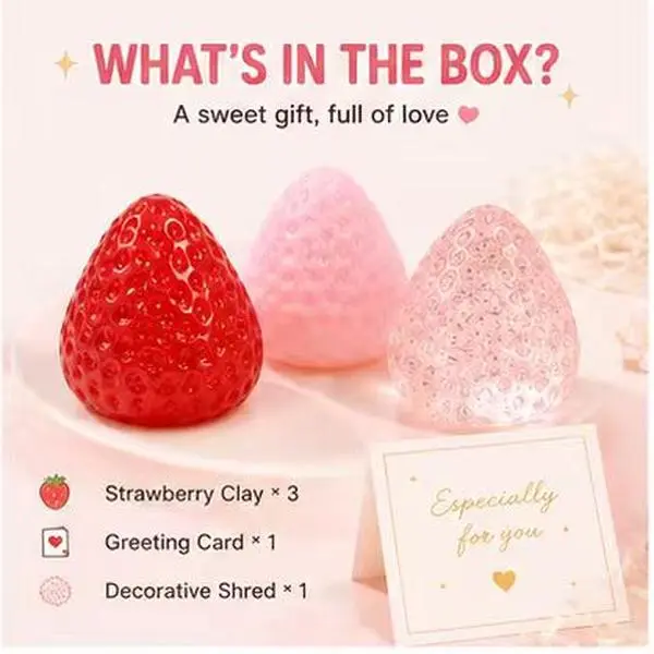 Strawberry Stress Relief Squeeze Toy, Classic Novelty Item for Toys & Hobbies Collection