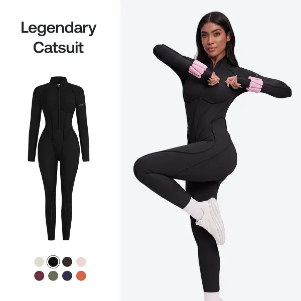 BetterMe Women's Full-Length Sports Female Clothing Jumpsuit - Above-the-Ankle, Closed-Back, Body-Hugging Polyester Blend Athletic Fashion with Contouring Seams, All Seasons, Cold Wash, Machine Washable, No Dry Clean, Multi-Size Bodysuit for Gym, Yoga