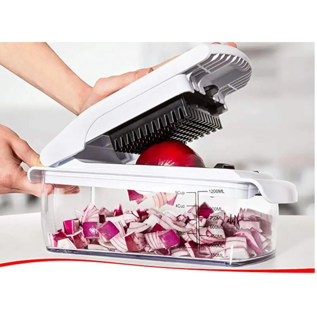 Fullstar Vegetable Chopper - Multi-Functional Design with Compact Size & Easy-to-Clean Features for Effortless Meal Prep