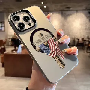 God’s Trust Pattern Magnetic Phone Case for iPhone 15 16 14 Pro Max 13 12 11 XR XS Plus Shockproof Anti-Scratch Durable PC Back Protection Cover Cellphone Protective Casing