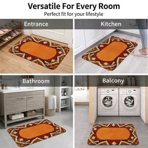 1 piece of 2D flat woven carpet, Polyester rug, soft and absorbent, anti slip and wear-resistant, good elasticity, suitable for living rooms, bedrooms, kitchens, and other home and outdoor decoration, durable and washable, can be used as pet mats