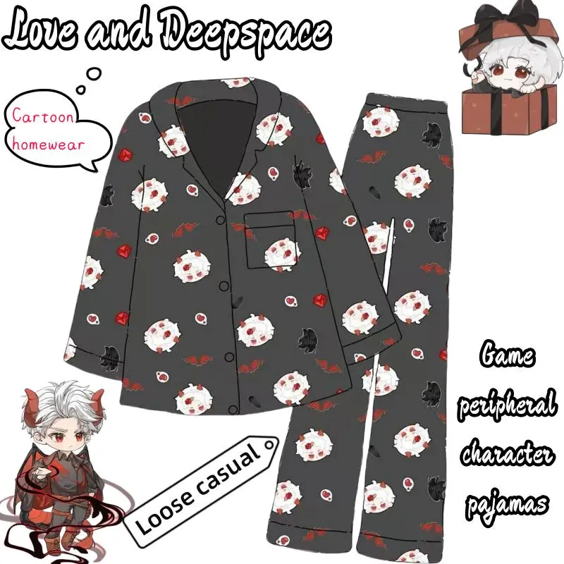 New Love and Deepspace Sylus secondary games around cartoon pajamas personalized creative long-sleeved long pants suit homewear