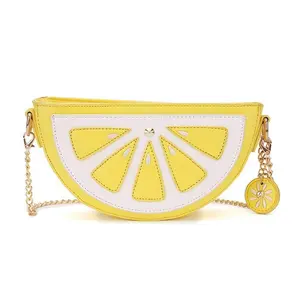 Latest Novelty Cute Lemon Bag,Watermelon Shoulder Mini Bag for Women