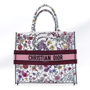 Pre-owned Dior Canvas Tote Bags Book Tote Large Multicolor Tote Bag T10381449