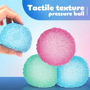 Tactile Texture Pressure Ball Set - 3 Memory Gel Squeeze Balls for Autism Hyperactivity Anxiety Relief Soft TPR Material Toys for Children and Adults