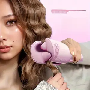US Standard 32Mm Curling Iron - Adjustable Temperature And Easy Styling, Quick And Long-Lasting Results with Secure Thermal Control Technology, Perfect for Deep U-Shaped Curls, Available in Pink/Purple