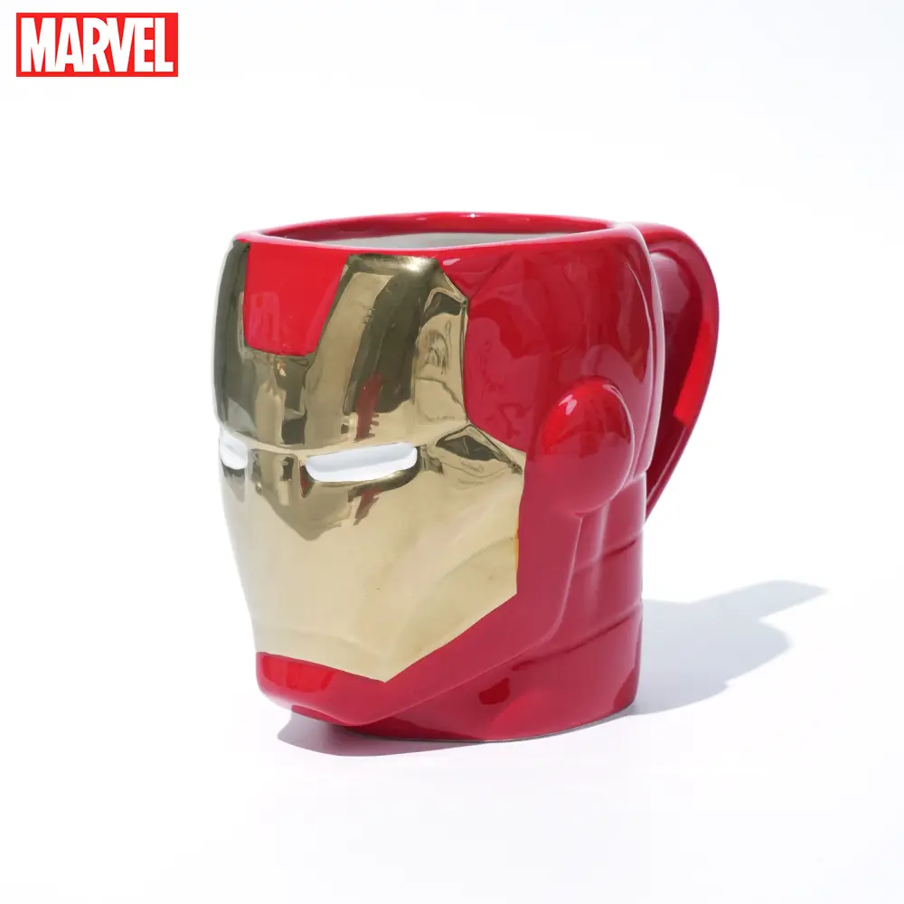 Marvel Iron Man Head Mug, Officially Licensed Coffee Milk Cup, Home Decor Interior Ornament, Perfect Gift for Fans, Mug Tumbler Cup, Ceramic Coffee Cup
