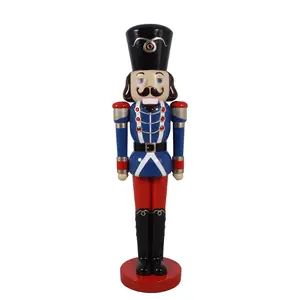 Blue Nutcracker Life Size Christmas Statue