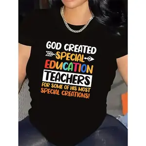 T-Shirt For Special Education Teachers| Durable And Comfortable, Ideal For Classrooms, Features Inspirational Design, Perfect Gift For Educators, Lightweight And Breathable Fabric, Crew Neck, Medium Stretch