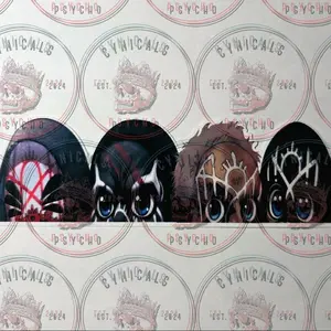 Sleep Token Inspired Art Peeker Sticker - Unique Character Design for Decorative Use Adhesive Vinyl Decal water resistant