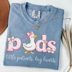 Pediatric Nurse T-Shirt - Silly Goose Appreciation Gift For Pediatrician Nurse Little Patients Big Hearts
