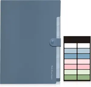 Expanding File Organizer with 13 Pockets, Accordion Folders with Labels, Portable Document Paper Bill Receipt Organizer, Home College School Office Supplies, Letter Size, Blue