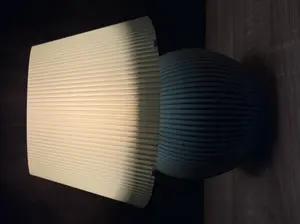 NexForge Modern Ribbed Table Lamp – USB LED Accent Light | Contemporary Home Decor