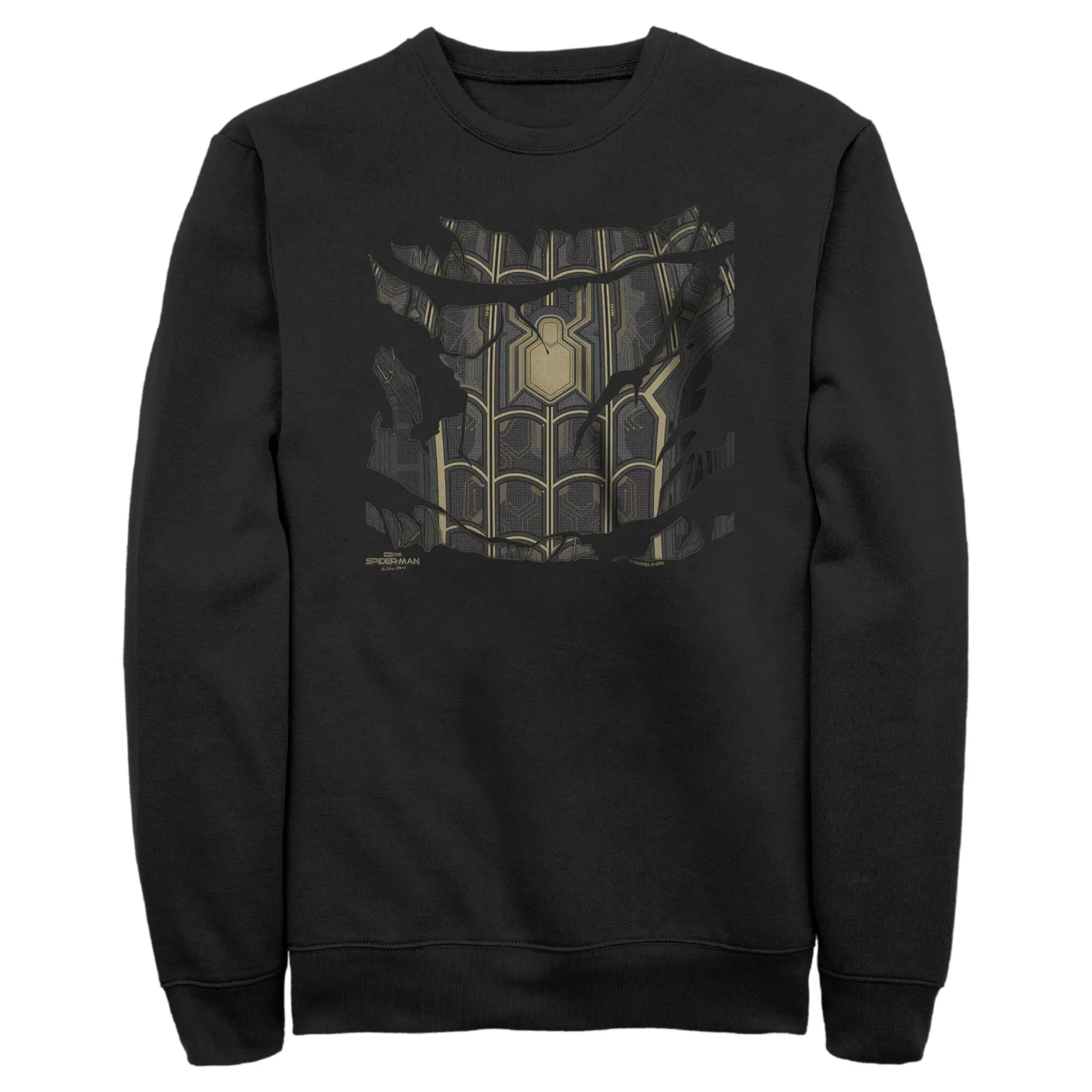 Men's Marvel Spider-Man: No Way Home Ripped Black Suit Sweatshirt