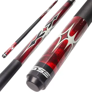 58" 2-Piece Canadian Maple Portable Carrying Billiard Pool Cue Stick (Red)