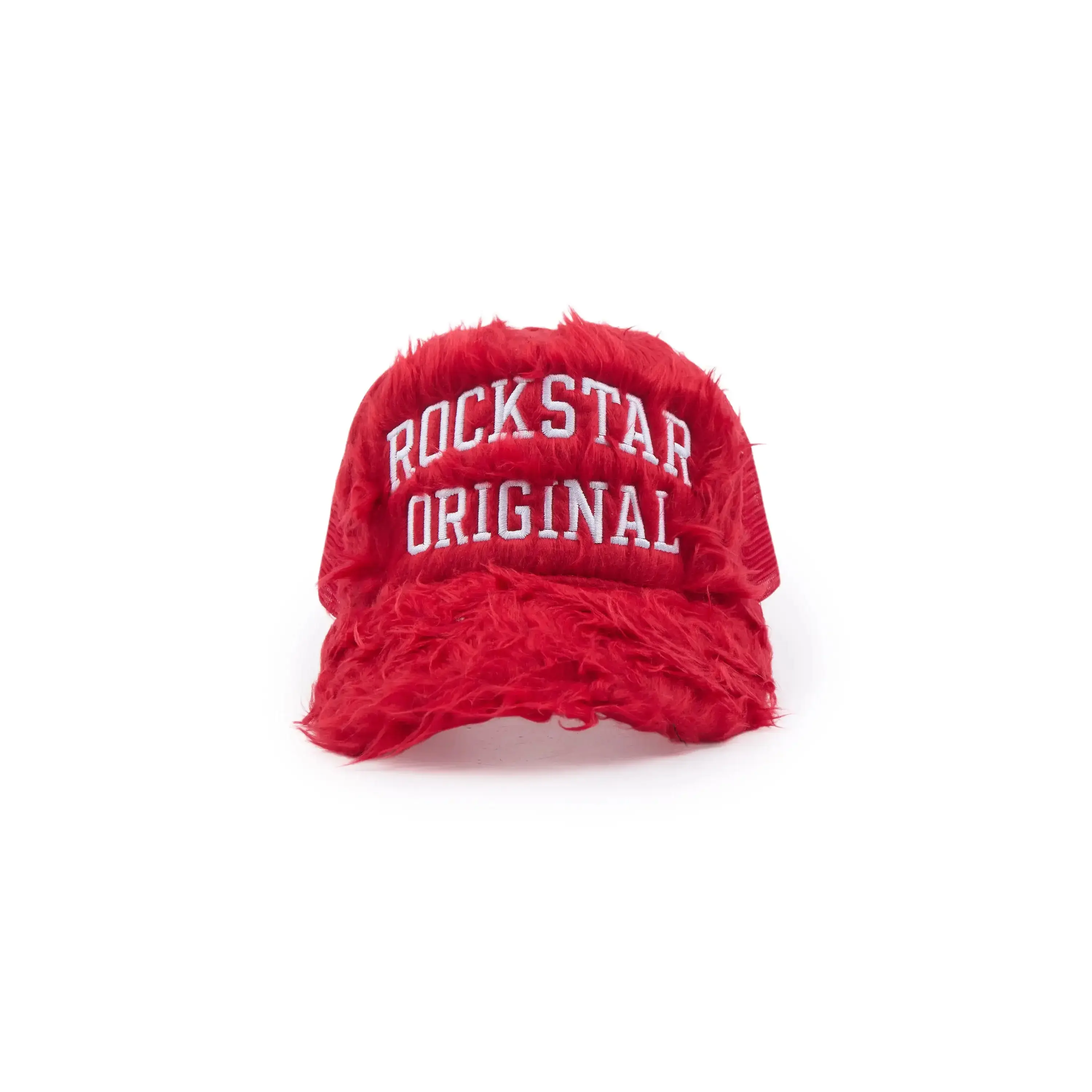 Boys Shaggy Red Fur Trucker Hat