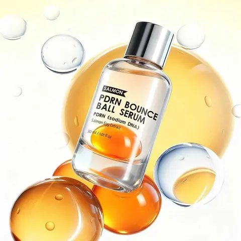 30ML Salmon Pdrn Elastic Oil Bead Essence for Improving Dull Skin, Brightening, Skin Radiance, Hydrating, and Firming with Caviar Extract