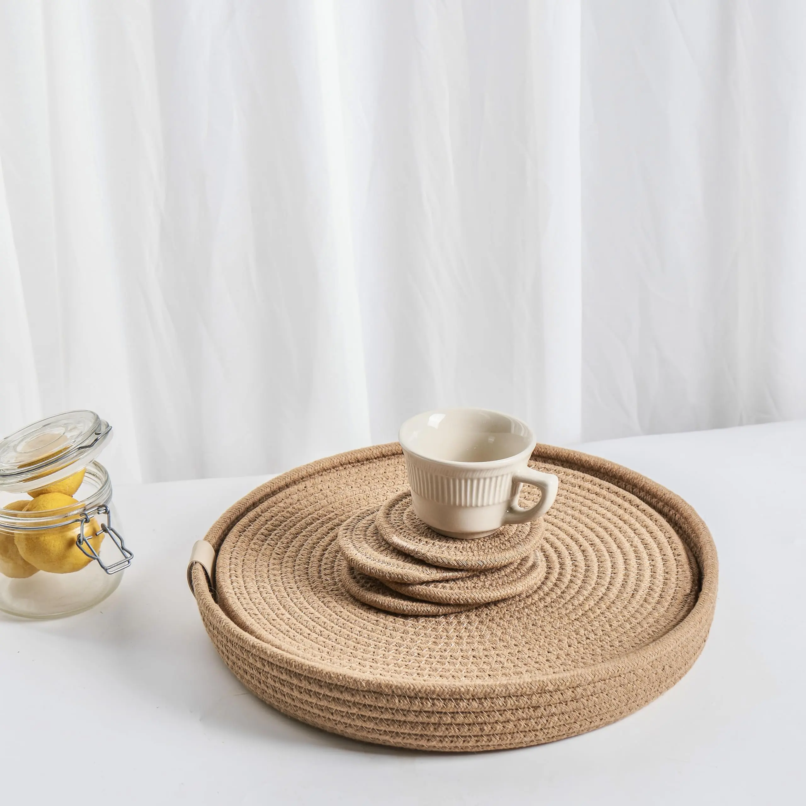 Woven Cotton Rope Placemats | Set of 4