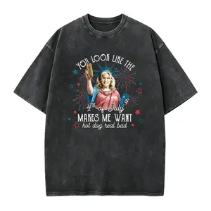 You look like a 4th of July T-shirt that makes me really want to eat a hot dog, funny 4th of July hot dog lover T-shirt, patriotic emoji T-shirt, movie-themed T-shirt