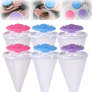 Floating Washing Machine Filter Bag, 3-Pack/6-Pack, Hair Removal Cleaning Tool, Floating Dirt Filter, Hair Cleaning Filter Bag, Reusable Dust and Pet Hair Collector, Essential Laundry Accessory for Home Use, Laundry Balls