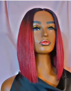 Silky Straight Short Bob Wig – 10 Inches-250 grams | 2x6 Closure | Glueless Wig | Ombre Color| Raw Vietnamese Hair