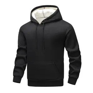 Black Hoodie with Sherpa Lining - Super Warm & Comfortable