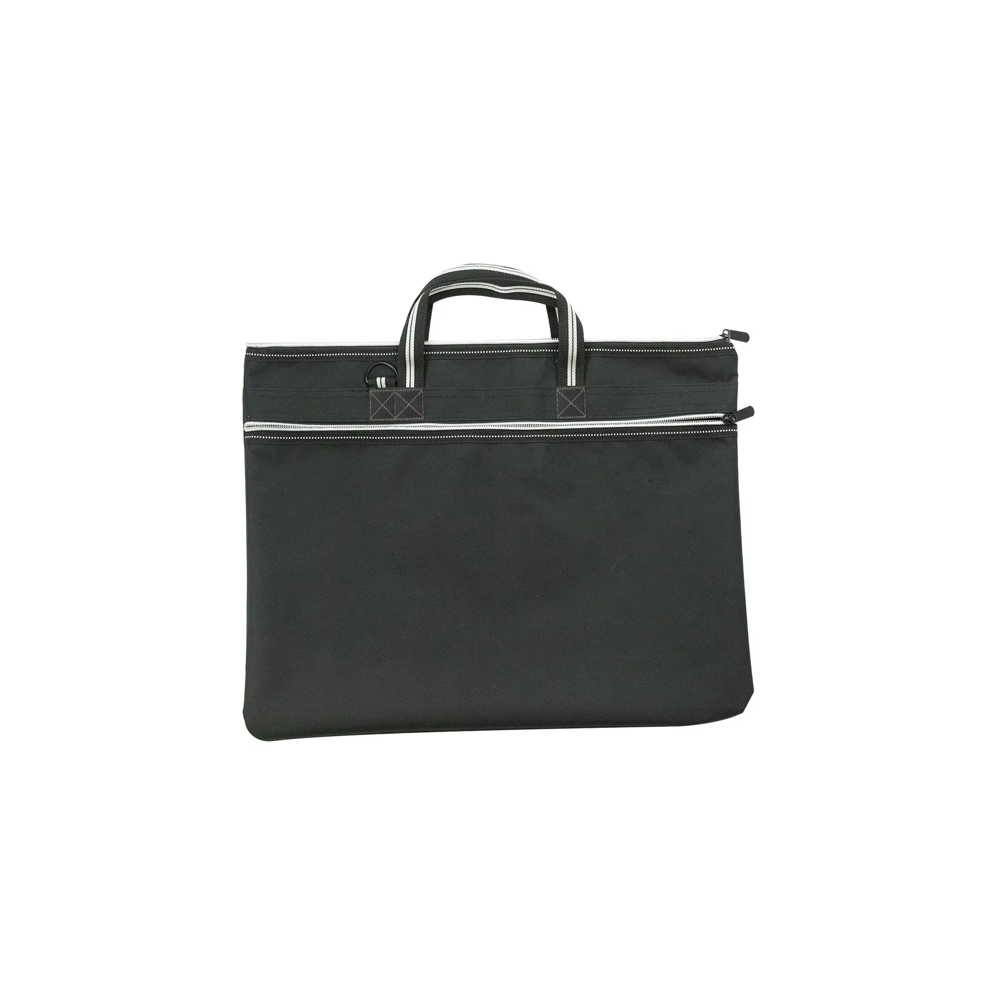 Pacific Arc Atlas Portfolio Bag – Opaque Black Nylon, Reinforced Stitching & Extra Pocket, Medium to Extra Large Size