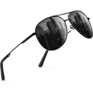 Sunglasses Men Polarized Aviator Sunglasses for Men Women Fishing Driving Sun glasses Metal Frame UV400 Protection Thickened
