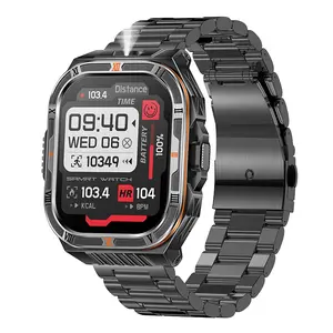 Large Battery 1100mah Sports Wireless Smart Watch, Multifunctional for iOS/android Phones, LED Light, Alarm, Weather Compass, Unisex Gift