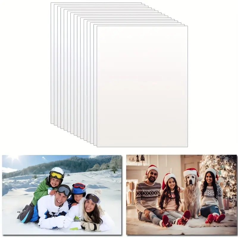 10-Pack Sublimation Blank Aluminum Photo Panels with Aluminum Frame for Heat Press - Durable Metal Sign Sheets, Protective Film, Uncoated - 15.24x20.32cm & 20.32x30.48cm Wall Decoration Print (Office Stationery)