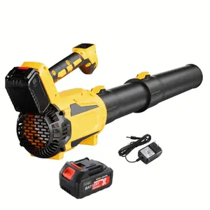 Leaf Blower Cordless (Upgraded) - 21V Powerful Electric Cordless Leaf Blower with 1 x 4.0Ah Batteries & Charger, Battery Powered Leaf Blower is suitable for lawn care, patio, patio, dust snow