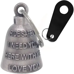 Motorcycle Bell with Hanger For Biker, Good Luck Biker Bells & Motorcycle Accessories, Key Chain For Luck