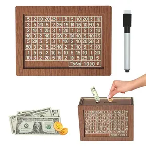 Money Box with Counter DIY Wooden Dollar Piggy Bank Vintage Piggy Bank Wooden Savings Box Cash Saving Box