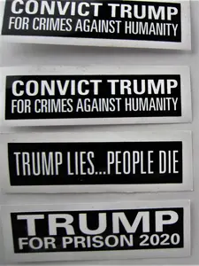 Anti Trump Custom Stickers Small Anti Fox Helmet Decals Vinyl Gift 1" x 3.5"each