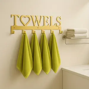 CIFbuy™ Gold Metal Wall Hooks - Heavy-Duty Multi-Purpose Organizer For Keys, Coats, Scarves - Sturdy Stylish Utility Hangers With Decorative Sculpture Design - Space-Saving Storage For Home, Office & Entryway