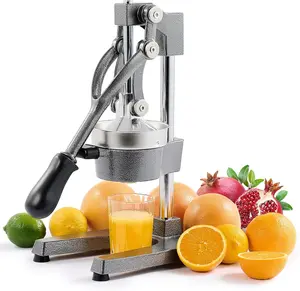 Hand Press Juicer Machine, Manual Orange Juicer and Professional Citrus Juicer for Orange Juice Pom Lime Lemon Juice, Commercial Lemon Squeezer and Orange Crusher, Easy to Clean, Gray