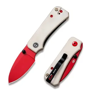 CIVIVI Baby Banter Pocket Knife for EDC, Ben Petersen Folding Knife with 2.34"  Blade Titanium Thumb Stud Opener
