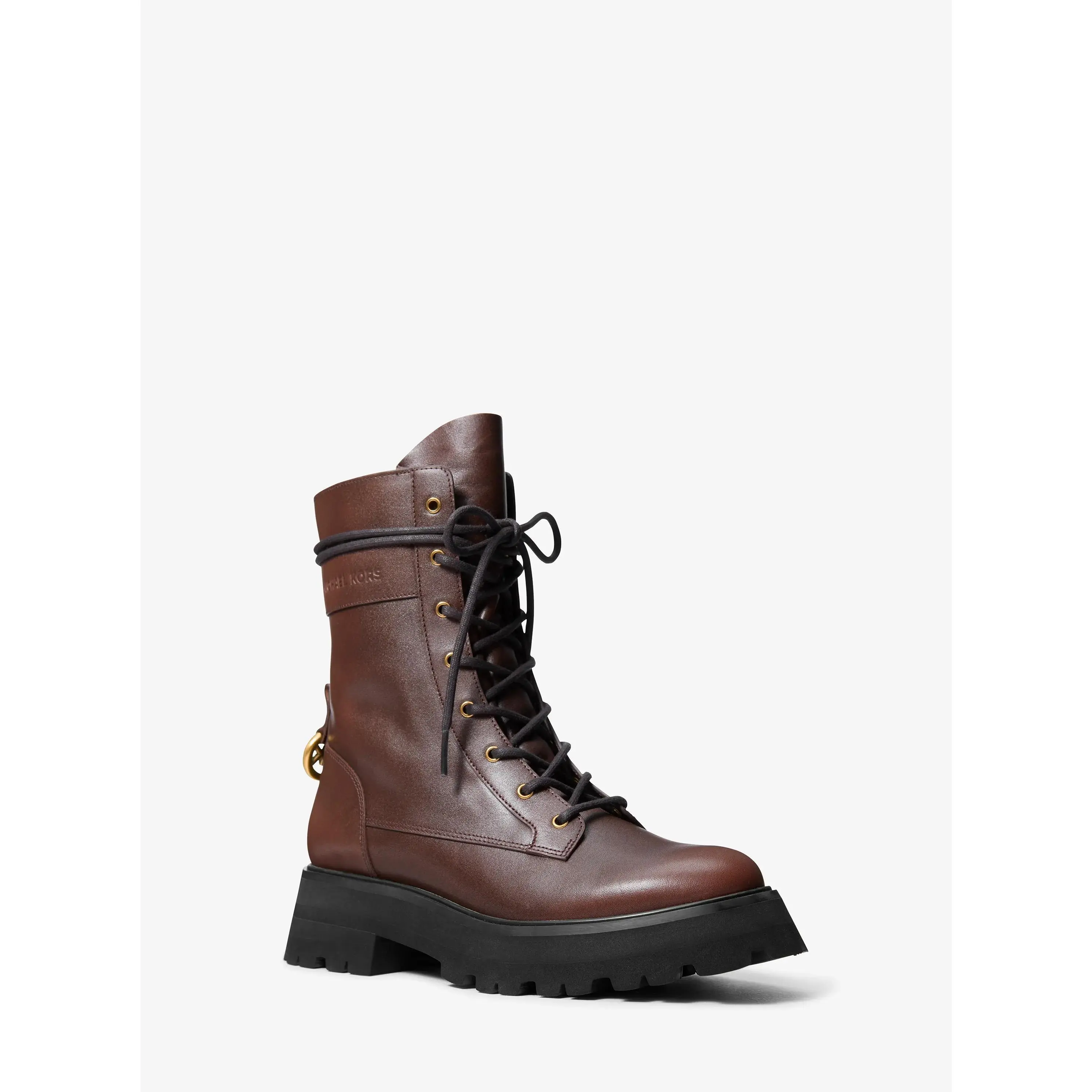 Caleb Burnished Leather Combat Boot